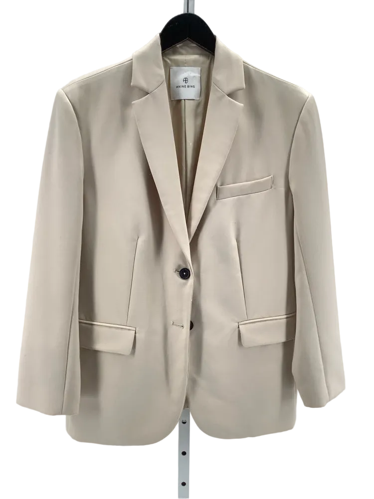 Anine Bing Size S Tan Quinn Blazer