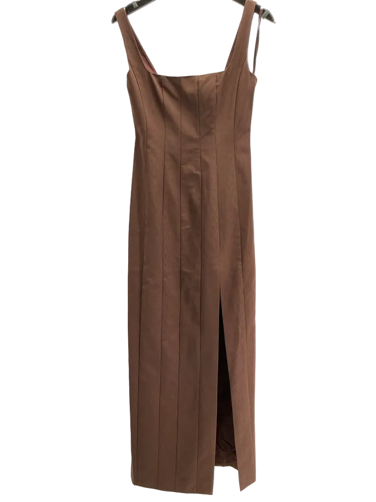 Staud Size 4 Brown Portrait Dress