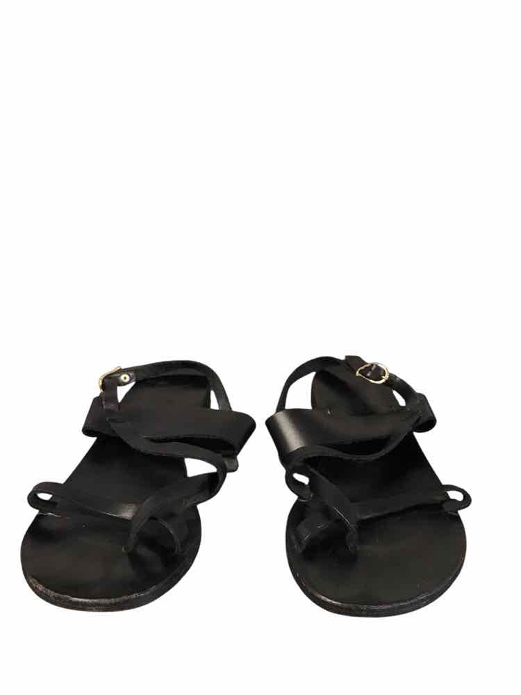 Ancient Greek Shoe Size 9 Black Alethea Sandals