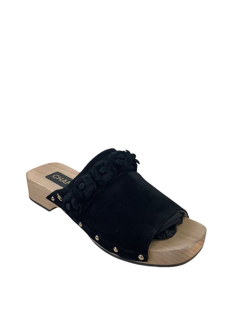 Chanel Shoe Size 10 Black Clogs