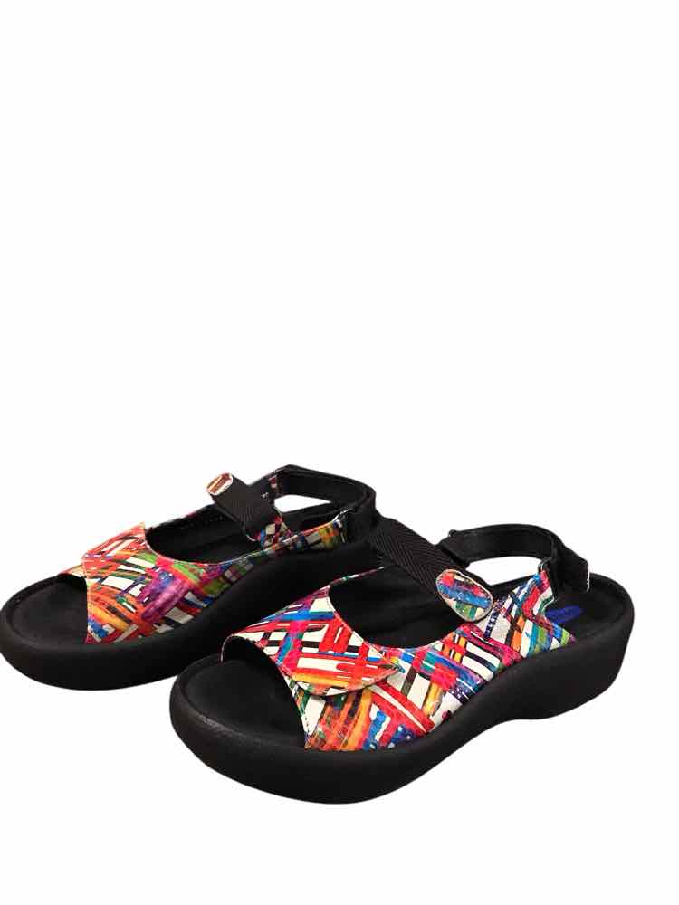 Wolky Shoe Size 9 Black multi jewel Sandals