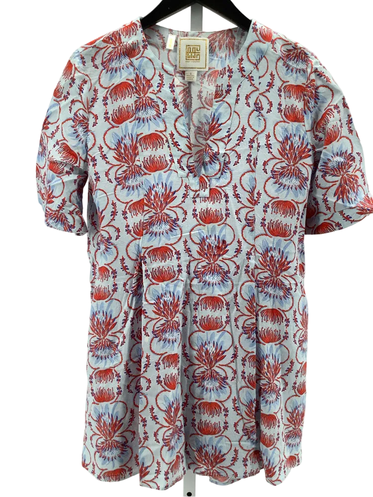 Emily McCarthy Size S Blue & Red Tunic
