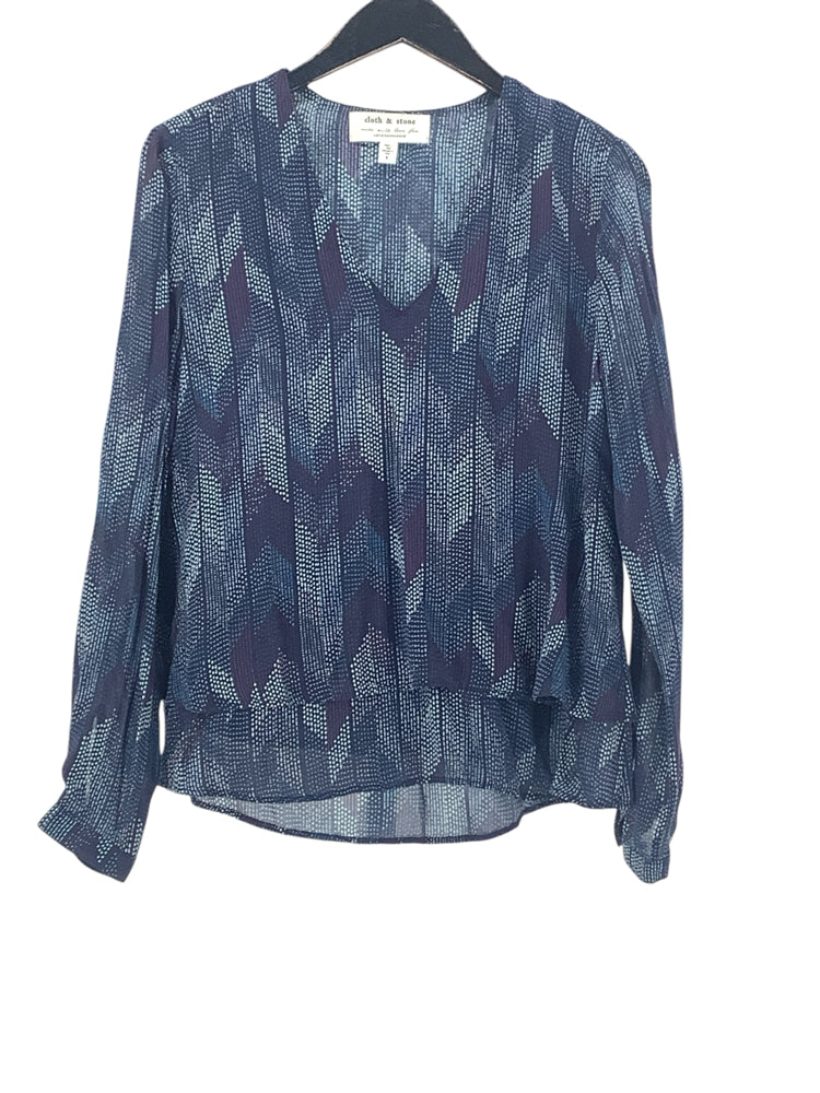 Cloth & Stone Size S Navy multi Shirt