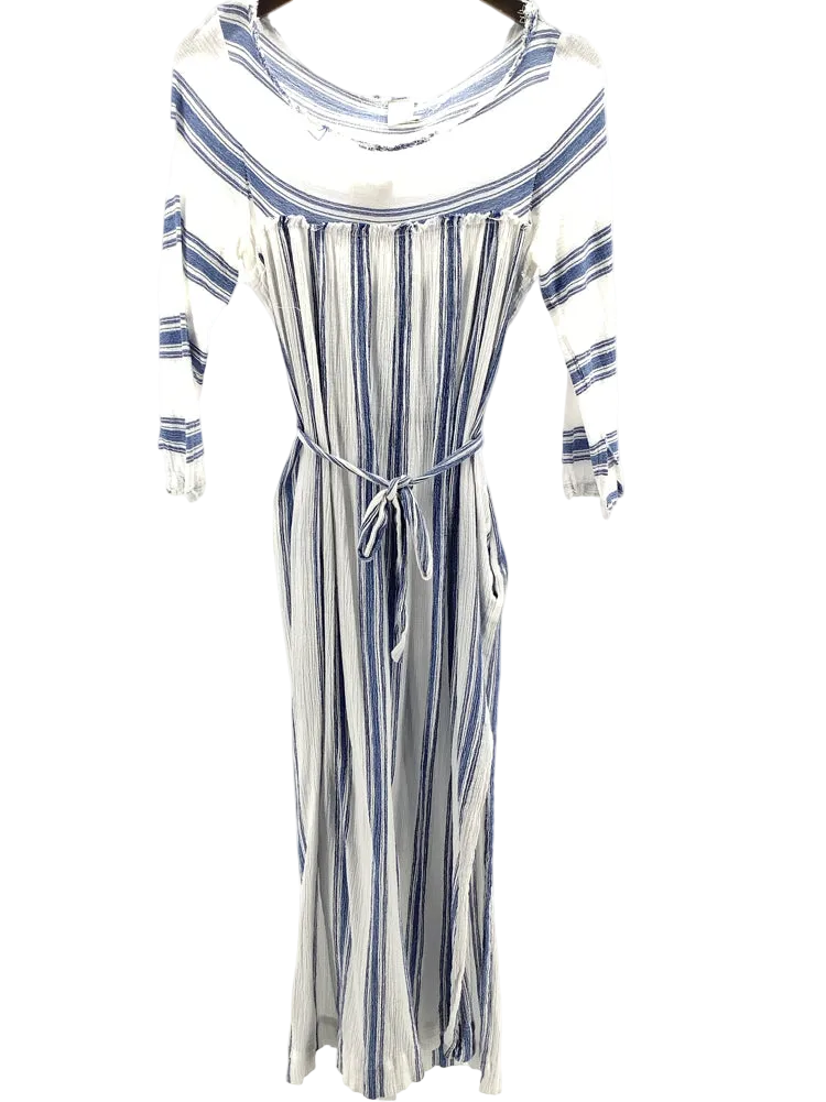 Malia Mills Size S White & blue Dress