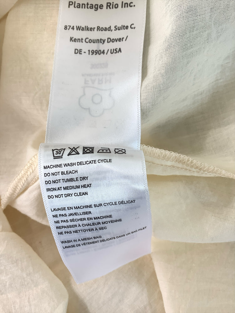Farm Rio Size L Navy & Cream Dress