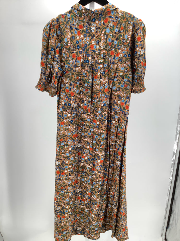 Seasalt Cornwall Size 8 Brown Multi Bridget Dress
