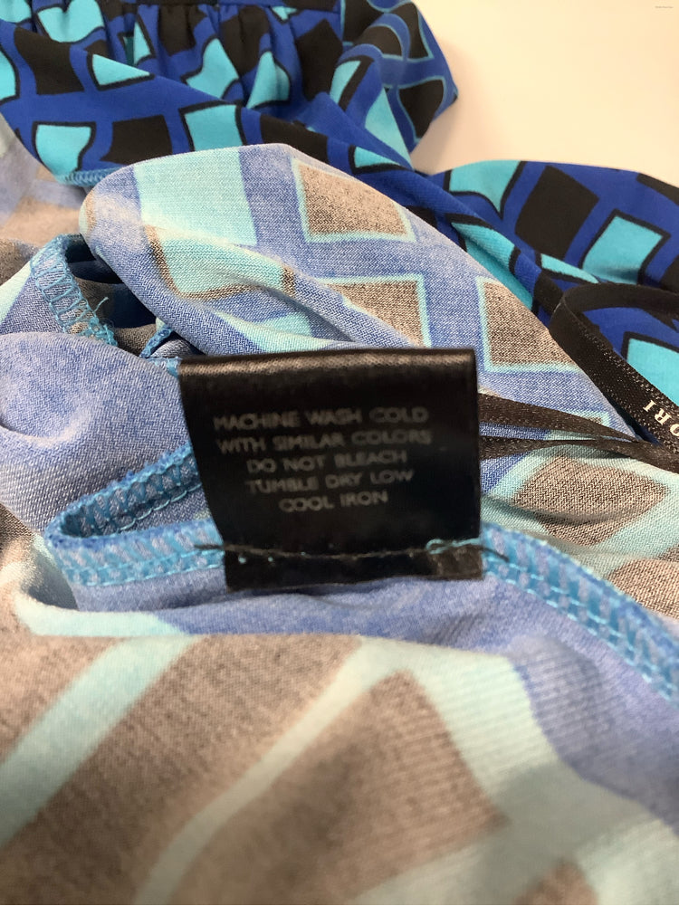 Josie Natori Size M Blue & Black Dress