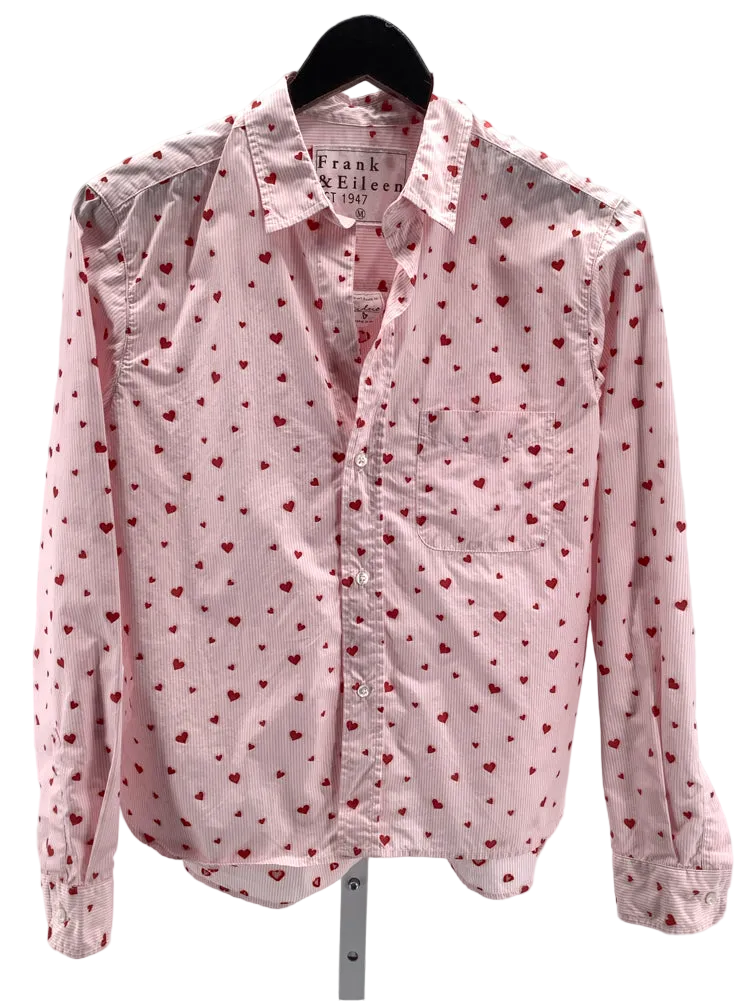 Frank & Eileen Size M Pink & Red Silvie Shirt