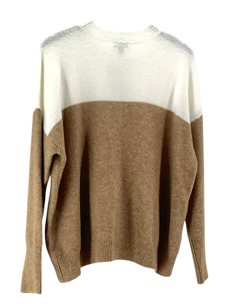 Vince Camuto Size M Cream & tan Sweater