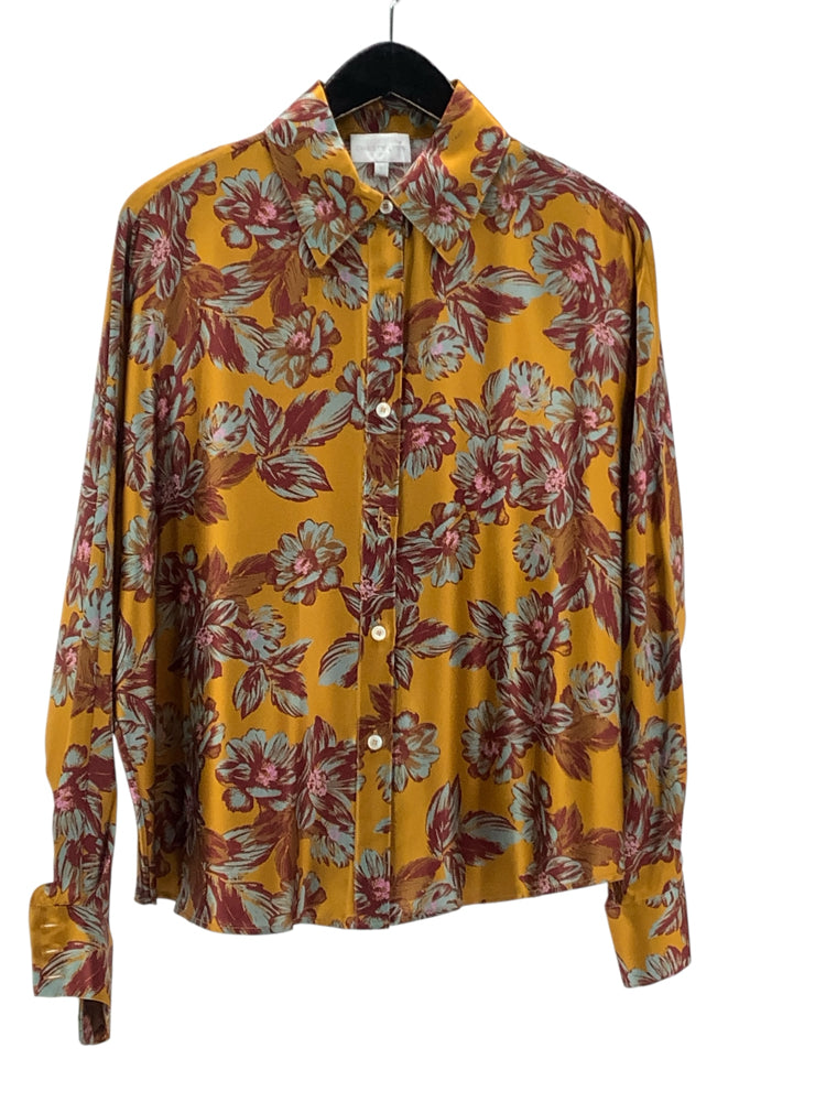 Christy Lynn Size S Yellow Multi Shirt