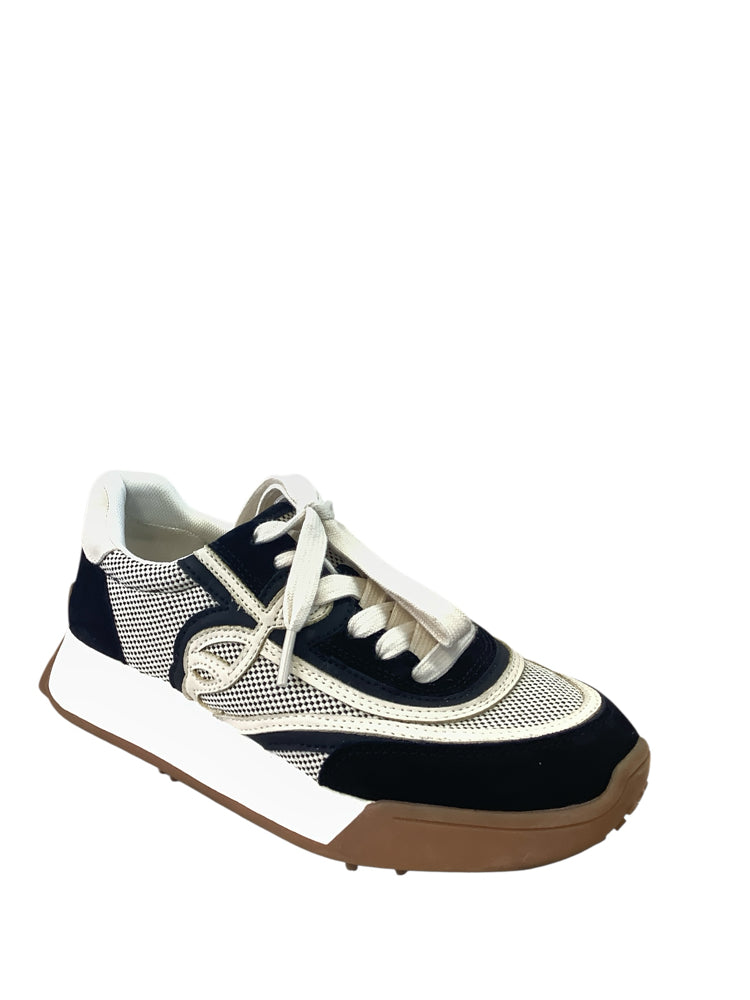 Sam Edelman Shoe Size 6.5 Black & Cream Sneakers