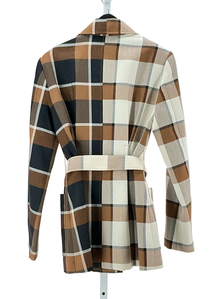 Staud Size 4 Brown Multi Pepper Coat Jacket