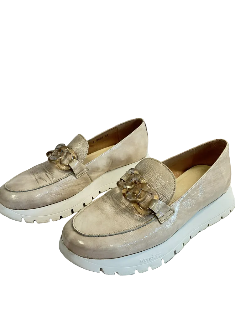 Wonders Shoe Size 8.5 Cream Vienna Loafers
