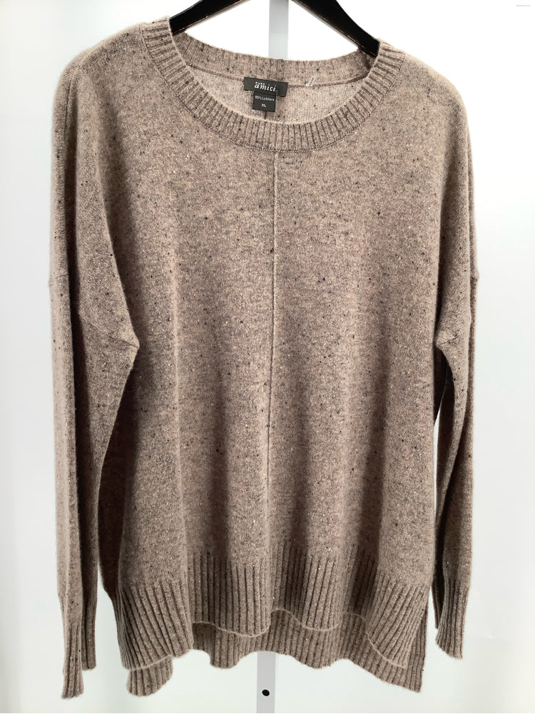 Pure Amici Size XL Brown Multi Sweater