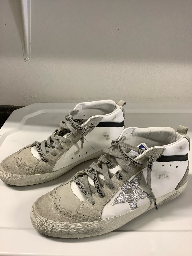 Golden Goose Shoe Size 8 White multi Mid Star Sneakers