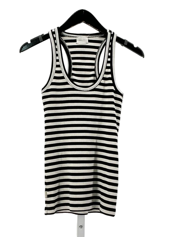 Mikuta Size M Black & White Tank Top