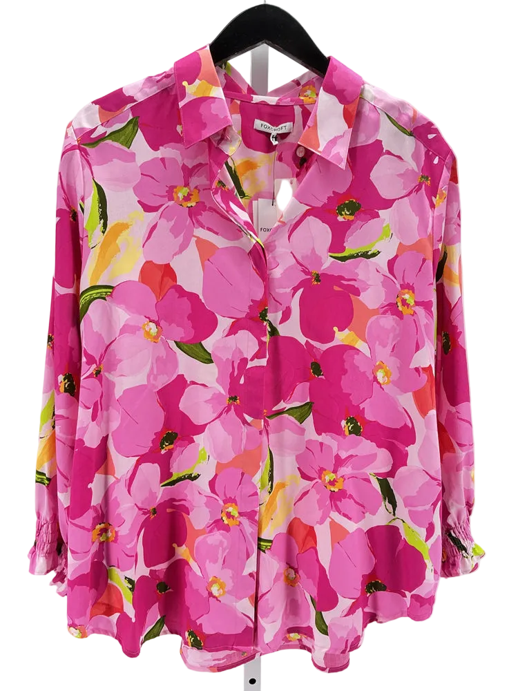 Foxcroft Size XL Pink multi Shirt