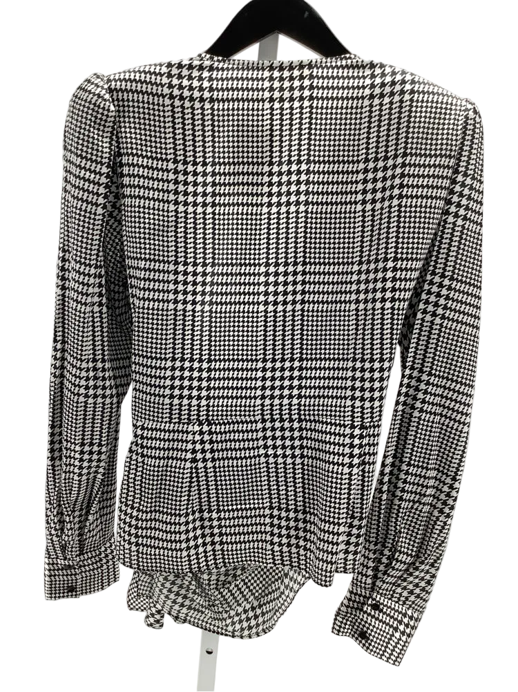 L'Agence Size 10 Black & White Bensen Shirt