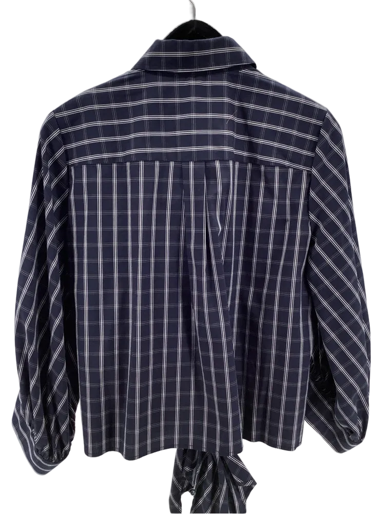 Karen Kane Size M Navy & white Shirt