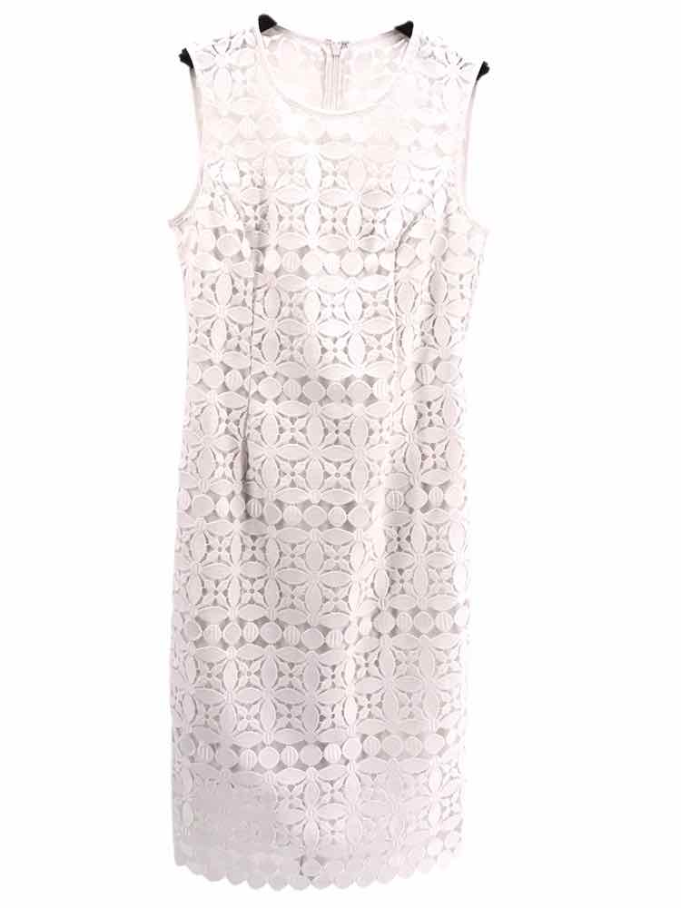 White House Black Market Size 2 White Dress