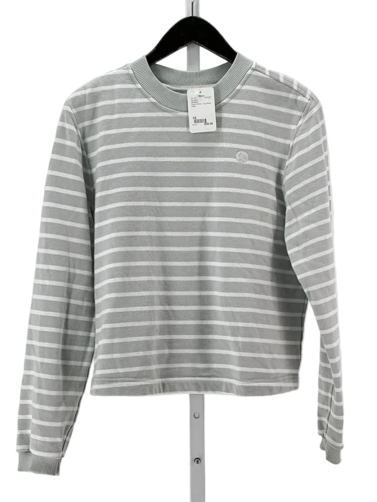 lululemon Size XS Gray & White Sweatshirt