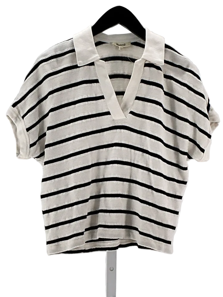 Madewell Size XXS White & black Shirt