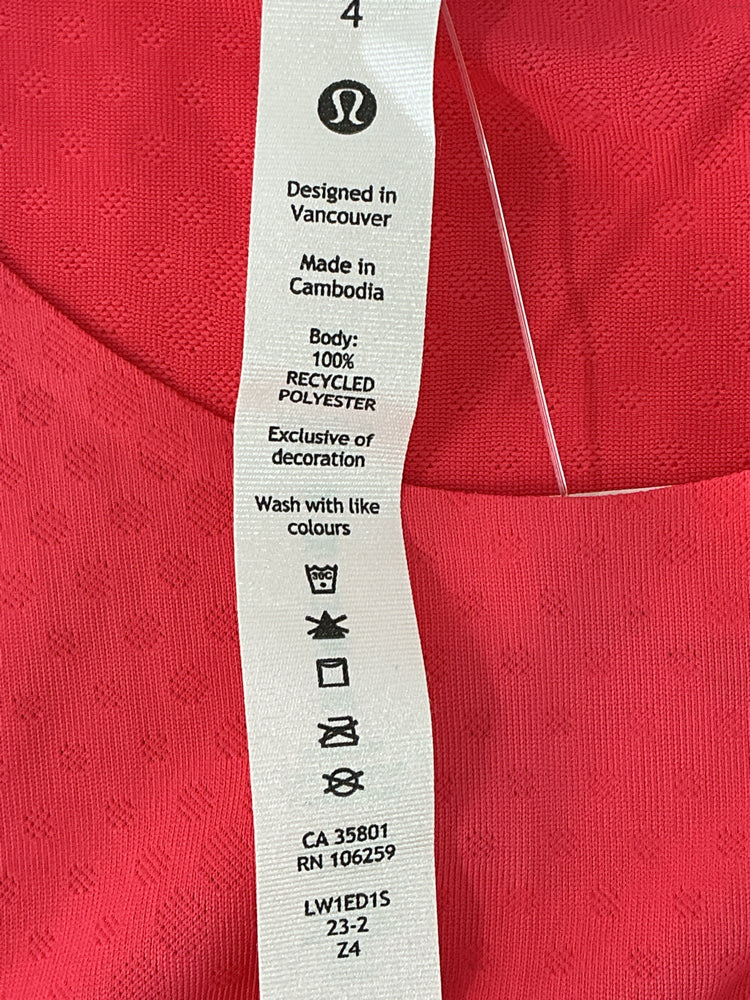 lululemon Size 4 Orange Tank Top