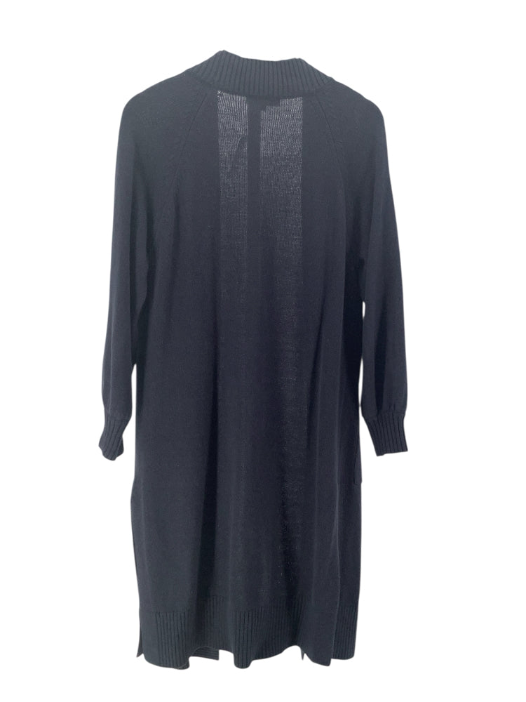 White + Warren Size M Navy Cardigan