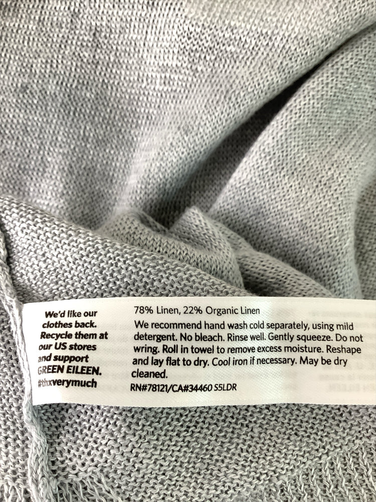 Eileen Fisher Size L Gray & Tan Shirt