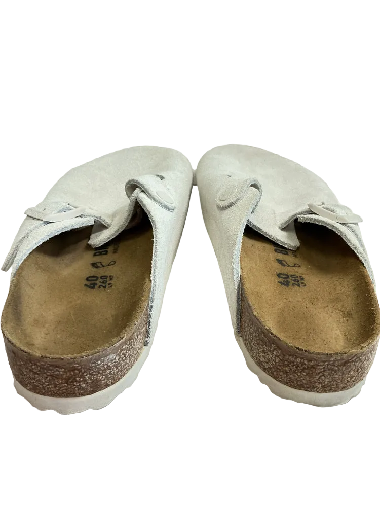 Birkenstock Shoe Size 9.5 Cream Boston Clogs