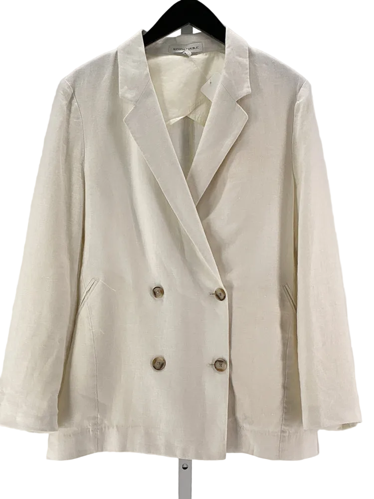 Banana Republic Size S White Blazer