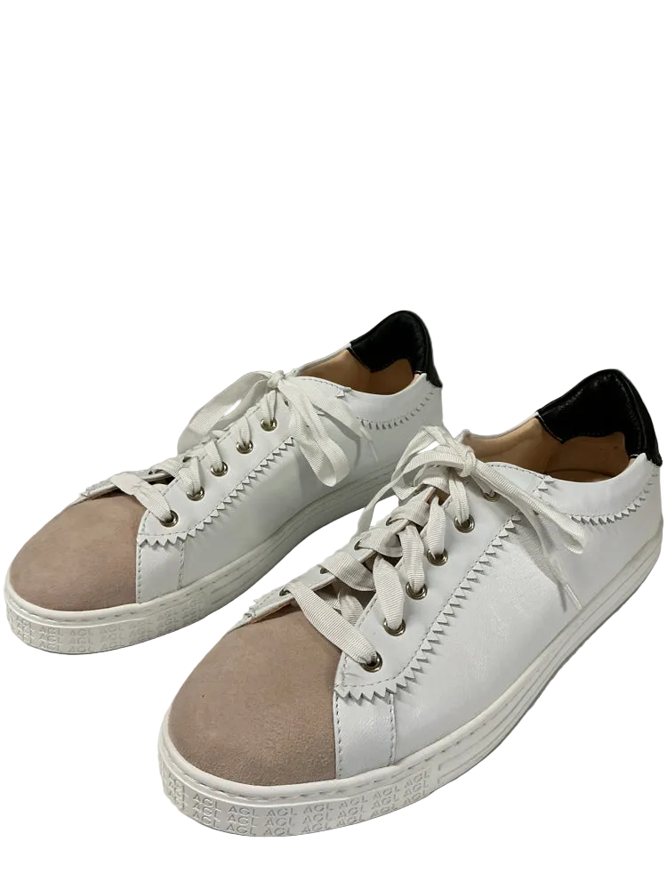AGL Shoe Size 10.5 White multi Sade Feminine Sneakers