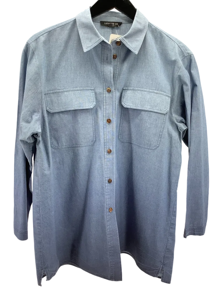 Lafayette 148 Size S Blue Shirt
