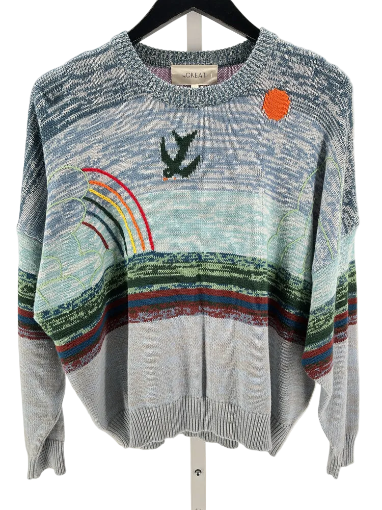 the GREAT Size 0 Blue Multi Sweater