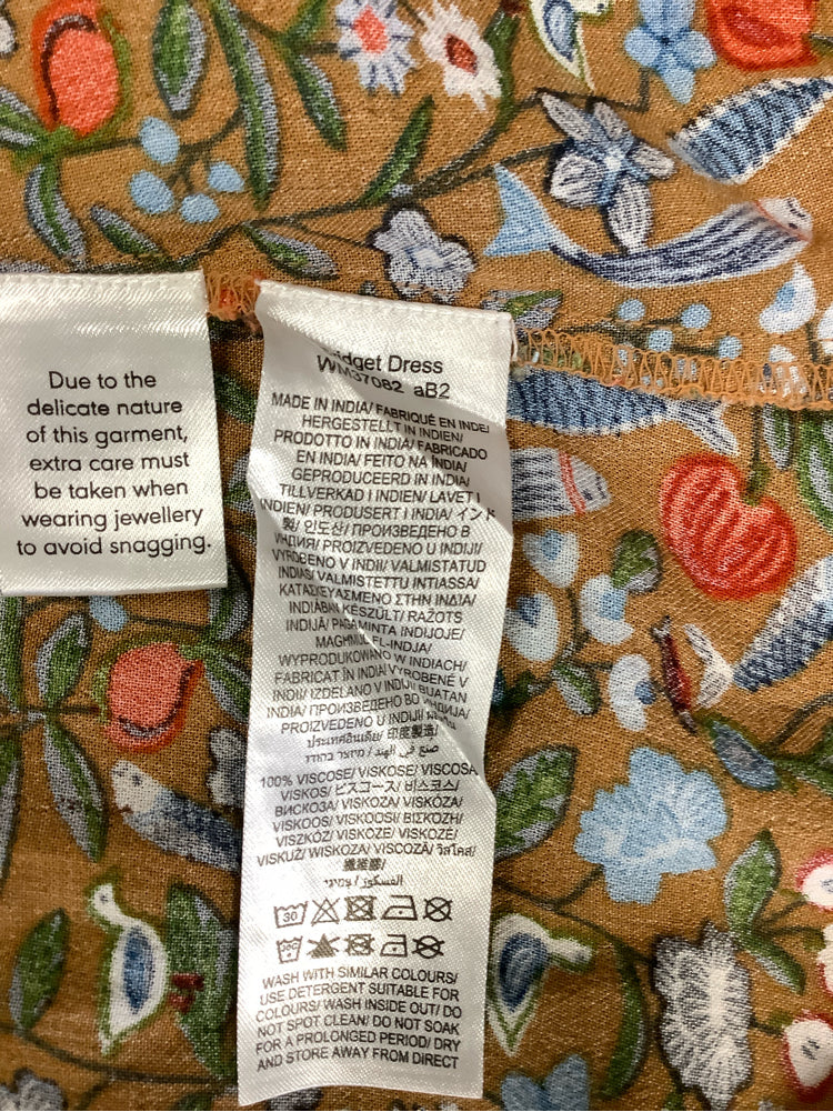 Seasalt Cornwall Size 8 Brown Multi Bridget Dress