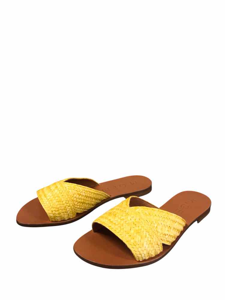 M.Gemi Shoe Size 7.5 Yellow The Marisa Slides