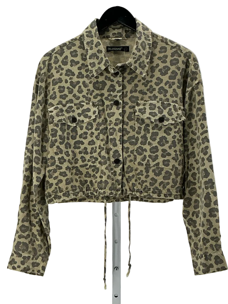 Blank NYC Size S Tan Multi Wild Story Jacket
