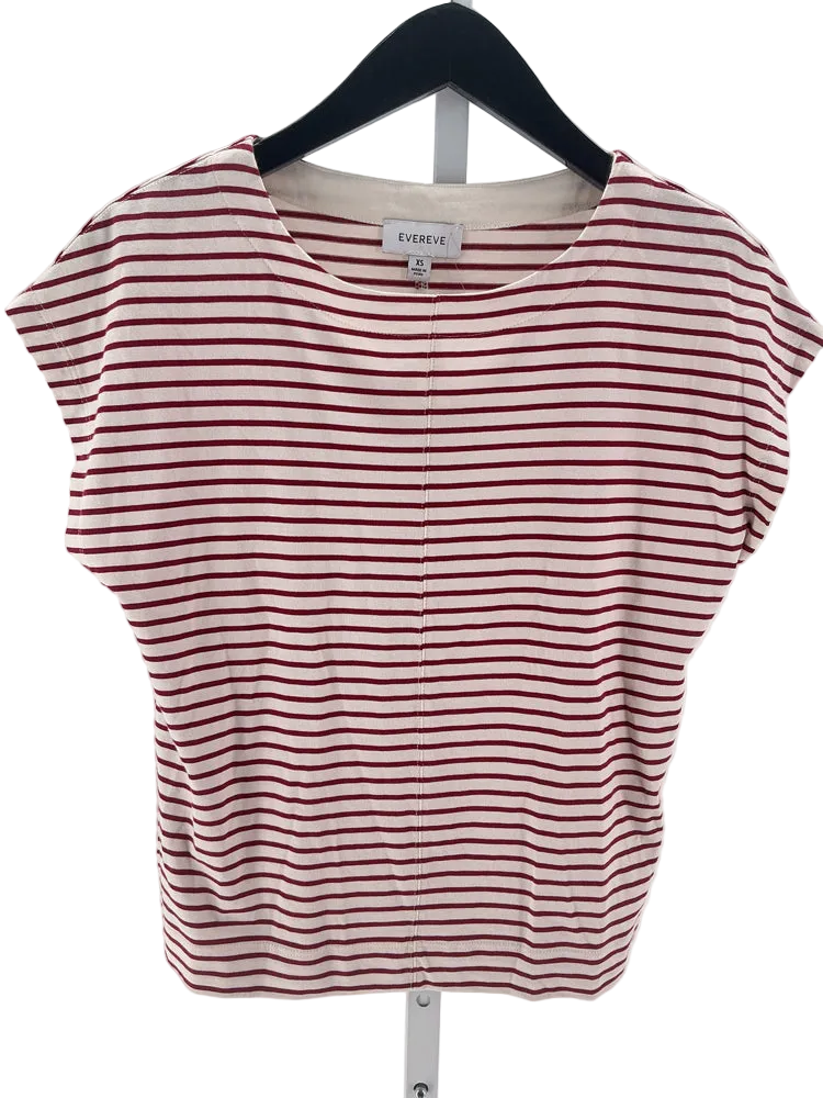 Evereve Size XS Red & White Shirt
