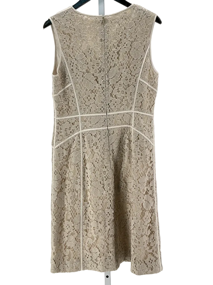 Lafayette 148 Size 8 Cream ESSIE Dress