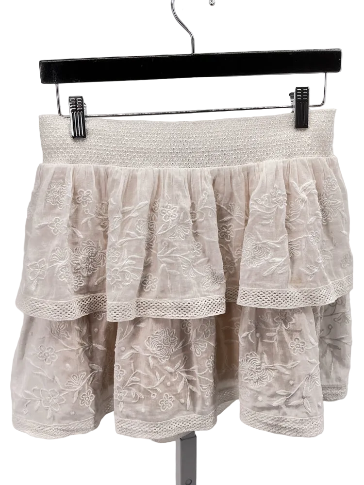 Alice & Olivia Size 8 White JoJo Skirt