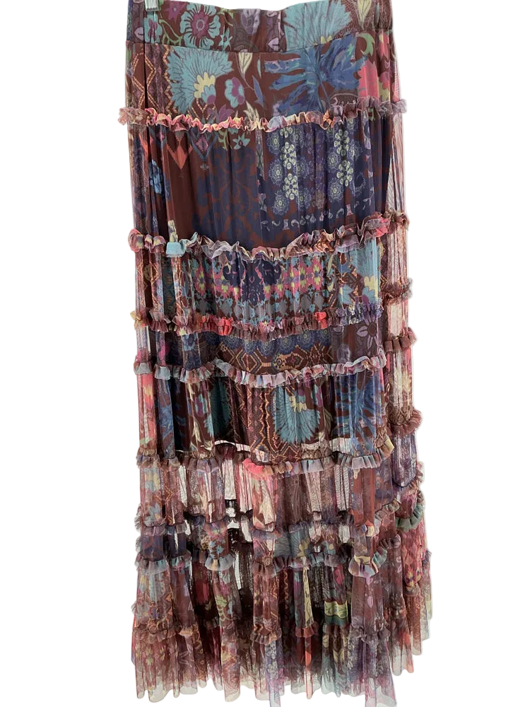 Johnny Was Size XS Purple multi Skirt