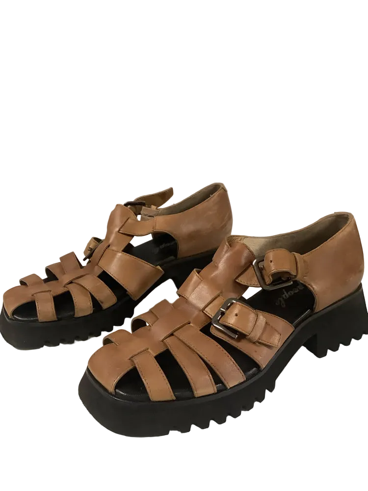 Free People Shoe Size 8 Brown Janis Fisherman Sandals
