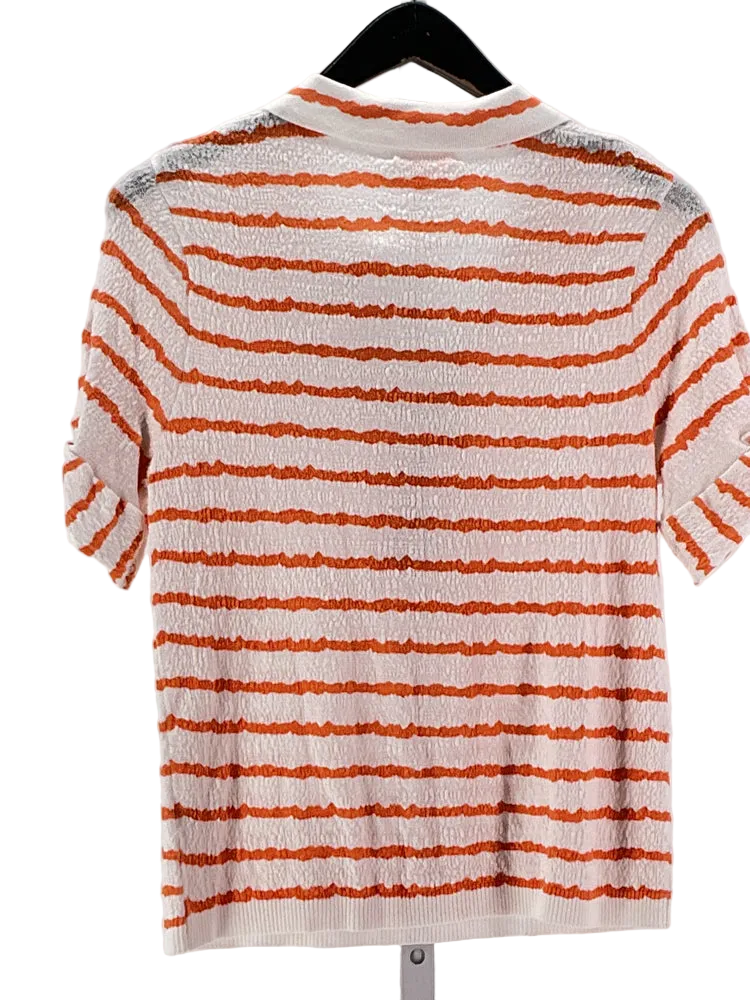 Lisa Todd Size XS White & Orange Shirt
