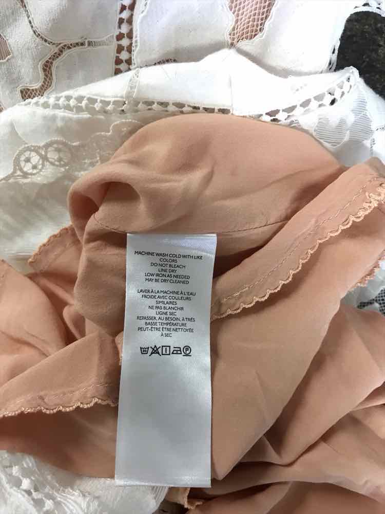 by anthropologie Size 8 White & Tan Dress