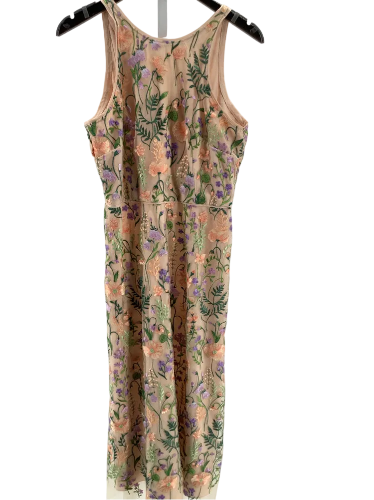 Maggy London Size 10 Peach Multi Dress