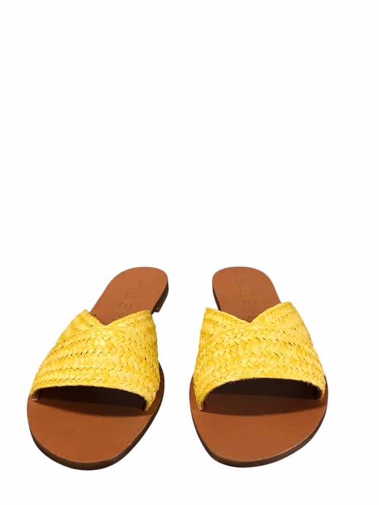 M.Gemi Shoe Size 7.5 Yellow The Marisa Slides
