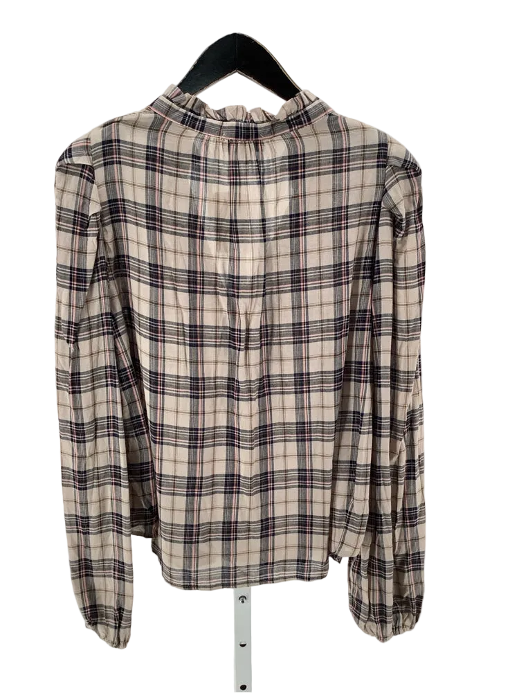 Evereve Size M Tan Multi Shirt