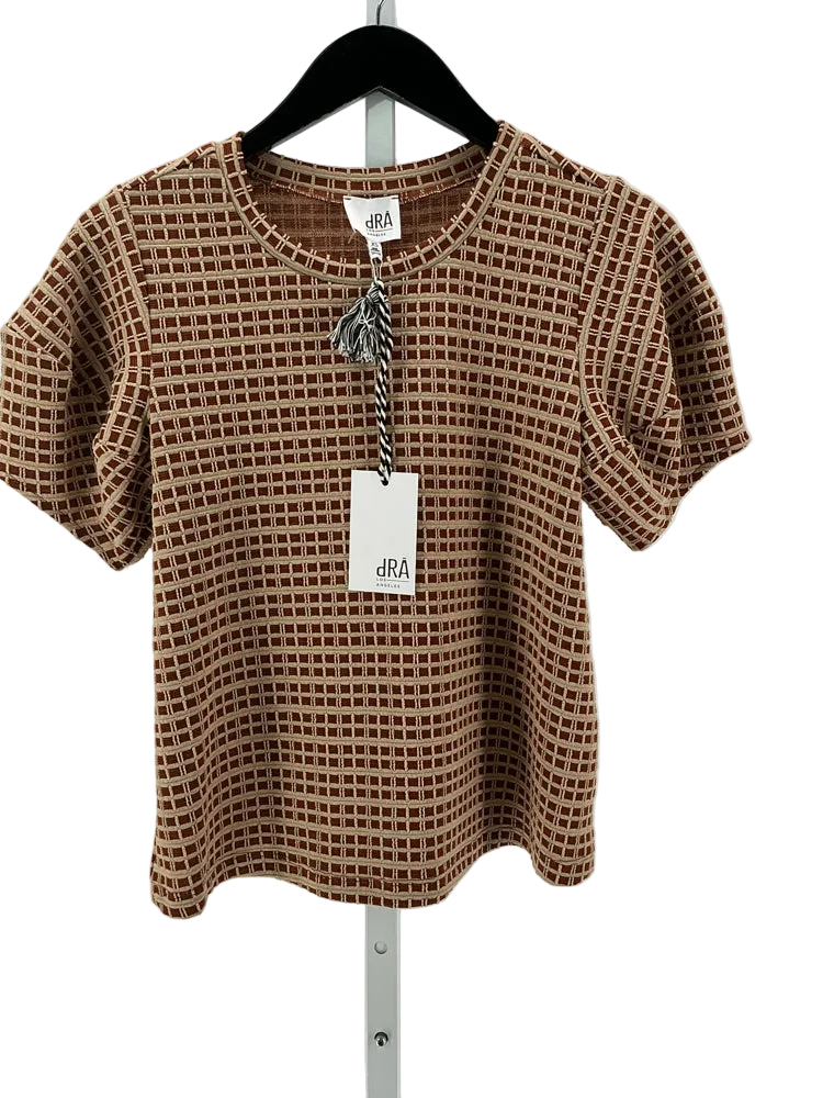 Dra Los Angele Size XS Brown & Tan Shirt