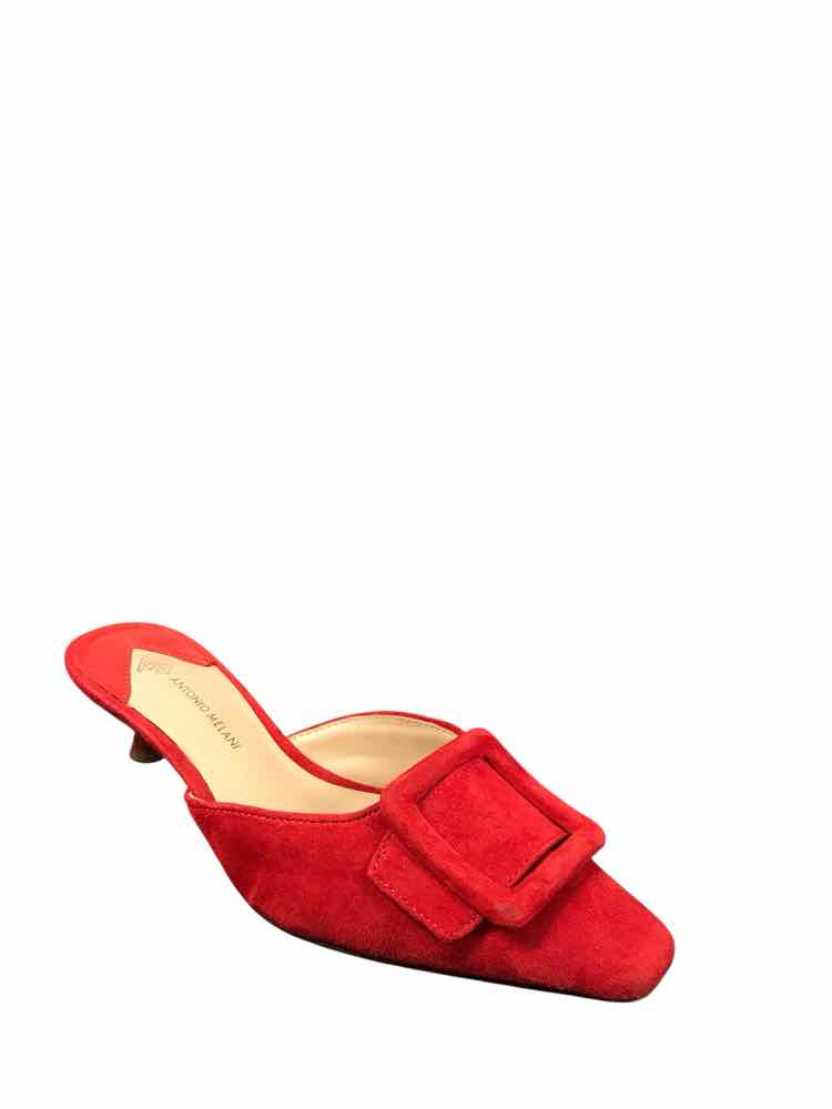 Antonio Melani Shoe Size 7.5 Red Kendra Mules