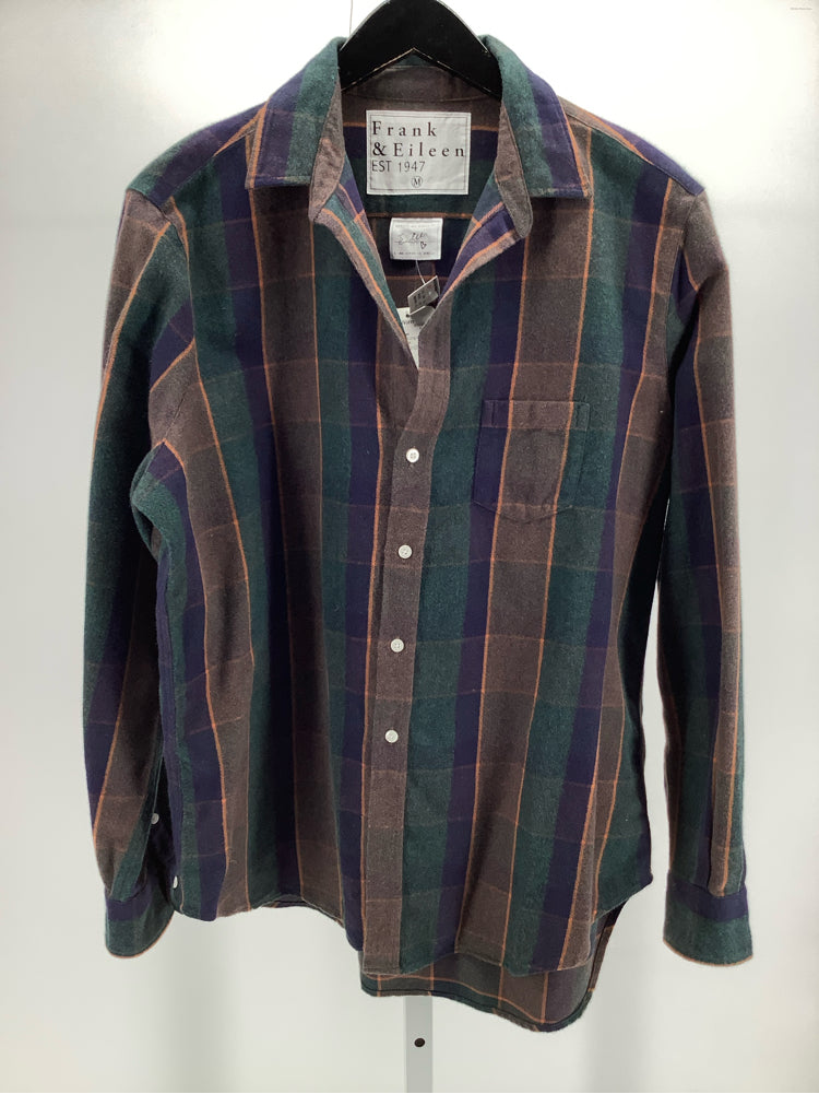 Frank & Eileen Size M Brown Multi Eileen Shirt